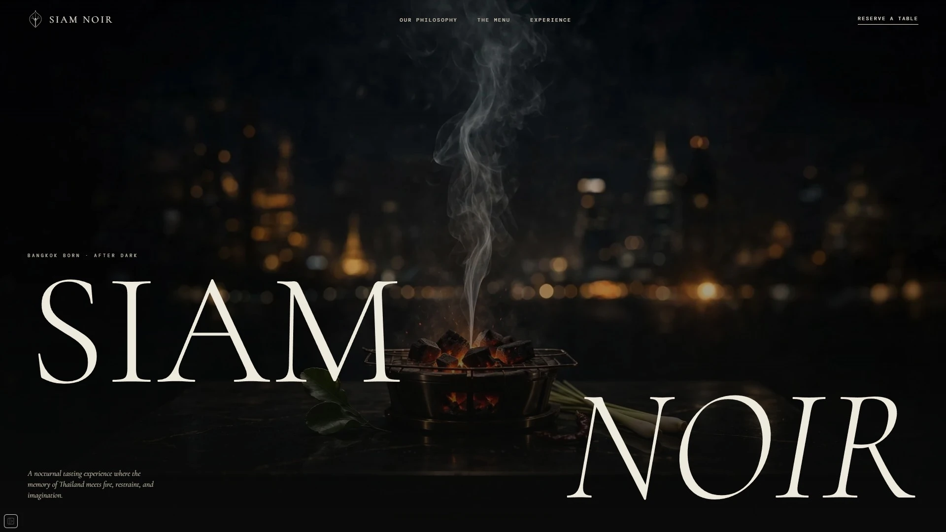 A nocturnal tasting experience where the memory of Thailand meets fire, restraint, and imagination.